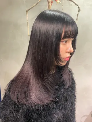ロング カラー 長野 温佳のヘアスタイル