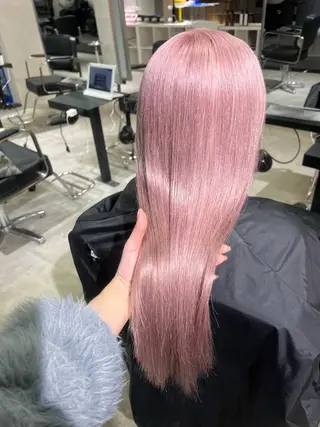 ロング カラー 🎀ダブルカラー/ ピンク×ガーリー🎀のヘアスタイル