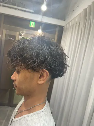 ショート パーマ メンズ CECIL hair なんば店所属・メンズパーマ 艶髪☆店長☆有馬のヘアスタイル