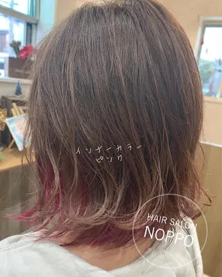 セミロング カラー noppo所属・NOPPO 和泉市 美容室/奥村 飛鳥のヘアスタイル