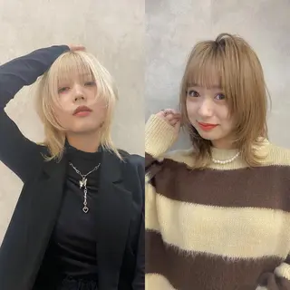 ミディアム カラー パーマ ヘアアレンジ 🇰🇷韓国ヘア/ レイヤー/まさ❣️のヘアスタイル