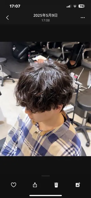 パーマ メンズ ulus libre所属・緩め雰囲気パーマ/ マンツーマン森隆之介のヘアスタイル
