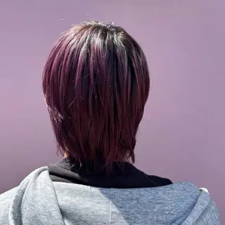 ミディアム カラー メンズ フルールドソレイユ所属・♡ナナコ♡ レイヤー/艶髪のヘアスタイル