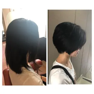 ショート パーマ やまぐち まりんのヘアスタイル