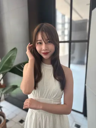 ロング カラー ヘアアレンジ luludi by APHRODITE 銀座所属・🤍うる艶カラー🤍 たむら みなみ 銀座のヘアスタイル