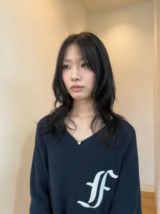 セミロング 富永 美玖のヘアスタイル