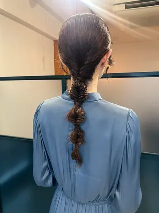 ヘアアレンジ 暖色カラー 🌼クニトウメイのヘアスタイル