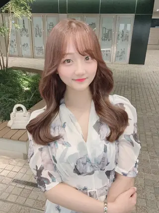 ロング カラー 顔周り似合わせ・巻け るレイヤー水谷航大のヘアスタイル