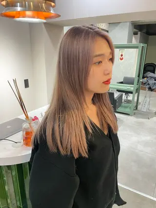 ロング ハイトーン/メンズ/ デザイン/梅田/ミユのヘアスタイル