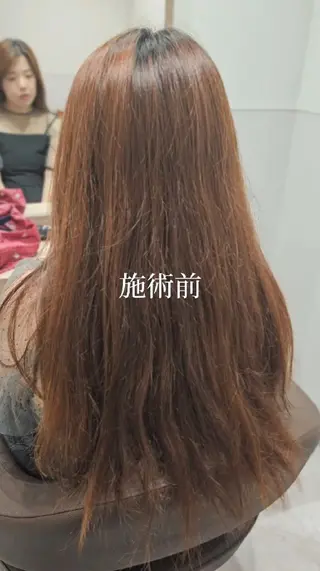 セミロング カラー サロウィン　神戸三宮店所属・三宮No.1ブリーチ 無しカラー/杉山太貴のヘアスタイル