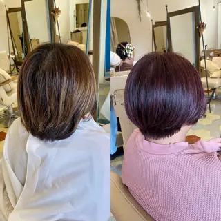 ショート カラー 艶髪/艶カラー/縮毛 /   タキダのヘアスタイル