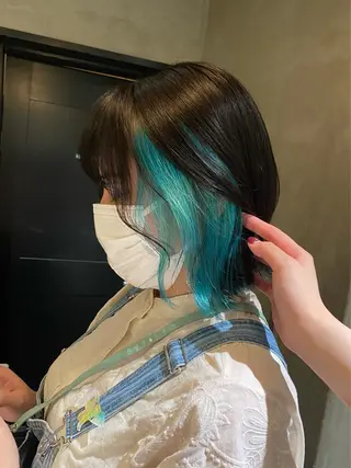 ミディアム カラー デザインカラー❤︎ イシイレイのヘアスタイル