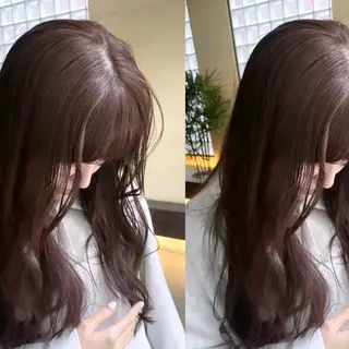 ロング カラー ONYX 表参道所属・表参道/ハイライト 髪質改善ストレートのヘアスタイル