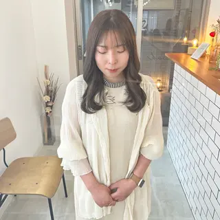 ミディアム カラー お洒落パーマ/ 艶カラー/michiのヘアスタイル