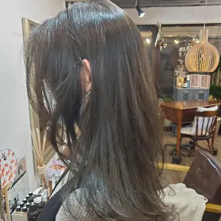 ロング カラー フリーランス所属・韓国ヘア レイヤー くびれヘアMATSUのヘアスタイル