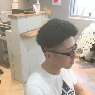 ミディアム パーマ メンズ しのはら まどかのヘアスタイル