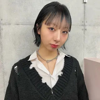 ミディアム カコ/レイヤーカット ヘアアレンジのヘアスタイル