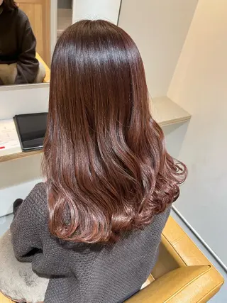ロング カラー 艶髪ブリーチ/レイヤ ー/竹本幸希のヘアスタイル