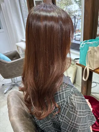 セミロング ショート・パーマ・デ ザインカラー/むつみのヘアスタイル