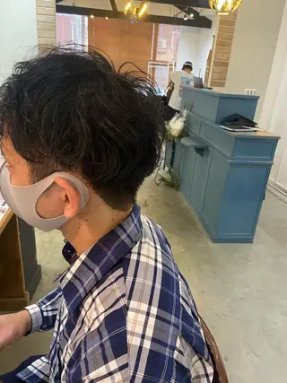 メンズ なつめ🐶ショート ベージュカラーのヘアスタイル