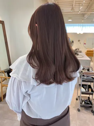 セミロング カラー 当日予約大歓迎💗 依田瑞希のヘアスタイル