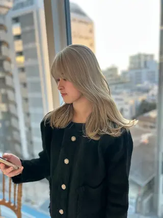 セミロング カラー ヘアアレンジ 【代表】 たき〜のヘアスタイル