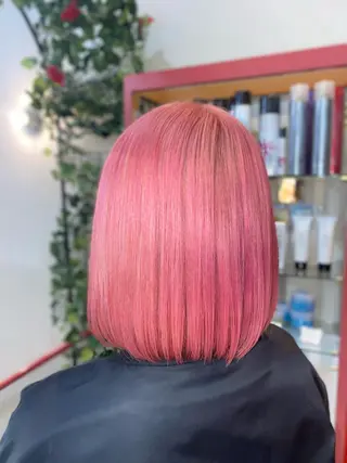 ミディアム ゆぴ☾‪/推しカラー /ハイトーンのヘアスタイル