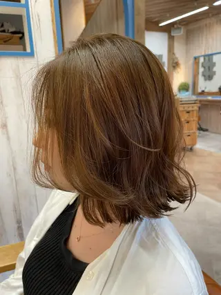ミディアム カラー 山本 陸央のヘアスタイル