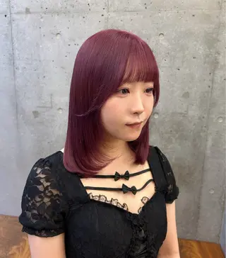 ミディアム カラー ♡ラベンダー/ピンク /顔まわり♡ネイロのヘアスタイル