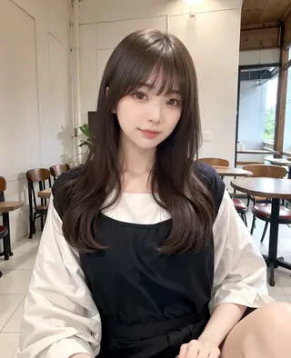 ロング カットモデル募集 ミネのヘアスタイル