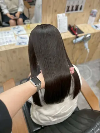ロング 岩田 一駿/名古屋/ 伏見/栄/縮毛矯正のヘアスタイル