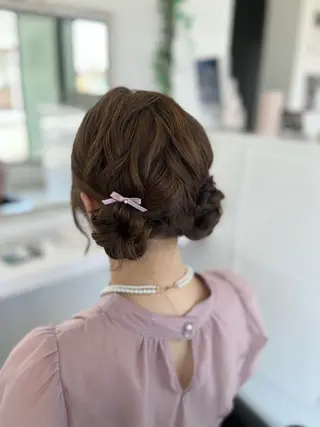 セミロング 松井凜花𐙚𓍯 ヘアアレンジ/ツヤ髪のヘアスタイル