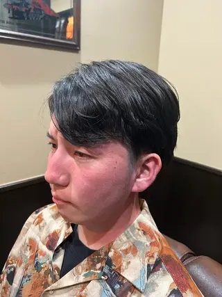 ショート パーマ EN  Barber shop 渋谷　青山通り本店所属・猪井 明のヘアスタイル
