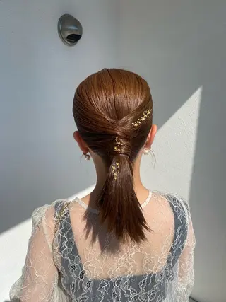 ミディアム ヘアアレンジ TOTAL BEAUTY BREK藤枝店所属・. SHIZUKAのヘアスタイル