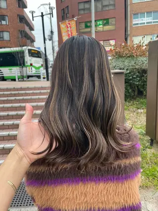 ミディアム カラー カラー/髪質改善 レイヤー/vagueのヘアスタイル