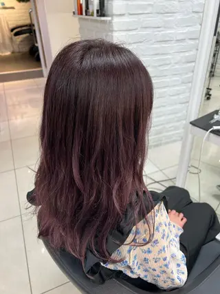 セミロング カラー 【暖色カラー特化】 中山由梨のヘアスタイル