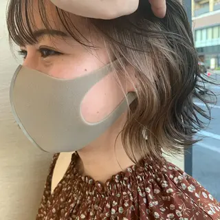 ミディアム カラー ウスイ ハルカのヘアスタイル
