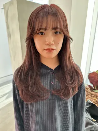 ロング カラー 中山 まどかのヘアスタイル