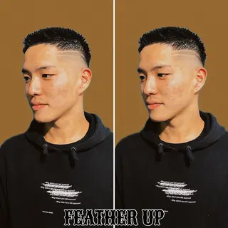 ショート カラー パーマ メンズ &CREW スタッフのヘアスタイル