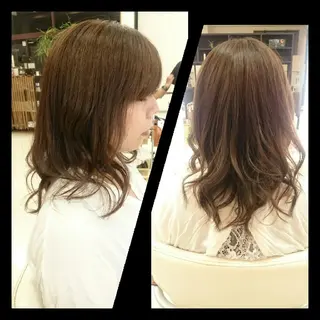 セミロング キンジョウ エナミのヘアスタイル