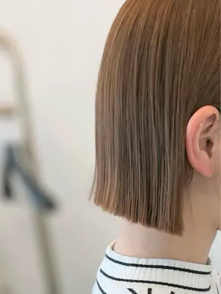ショート カラー パーマ ボブ・ミニボブ 髪質改善カミオカのヘアスタイル