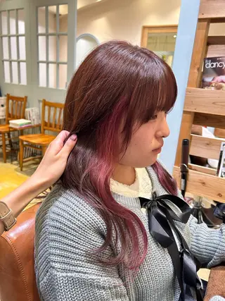 ロング カラー 暖色カラー🍒🌷 hitomiのヘアスタイル