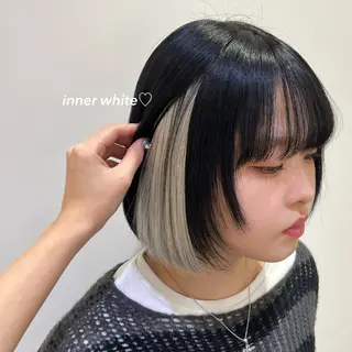 ミディアム カラー インナーカラー🎧♡ ヘアメ🎀くめののヘアスタイル