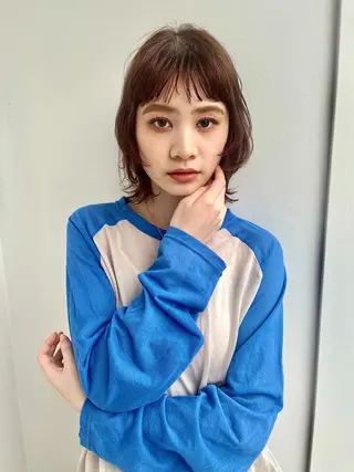 ショート あやめ【顔まわり/レ イヤー/柔らかカラ】のヘアスタイル