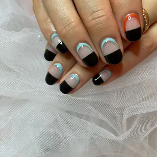 ショート パンチャパンチャ ネイルサロンのネイルデザイン