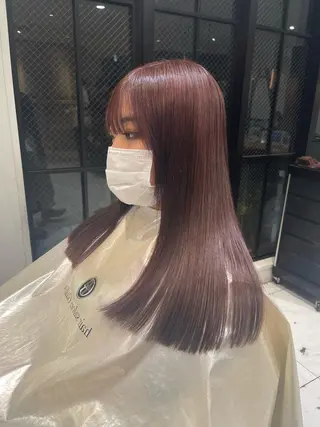 セミロング カラー ラベンダー/レイヤー スタイル🤎mamiのヘアスタイル