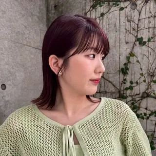 ミディアム 暖色/ボブ/吉岡美音 GIEN NU茶屋町のヘアスタイル