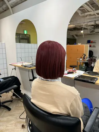 ミディアム カラー ベージュカラー 新潟/万代/井上佑のヘアスタイル