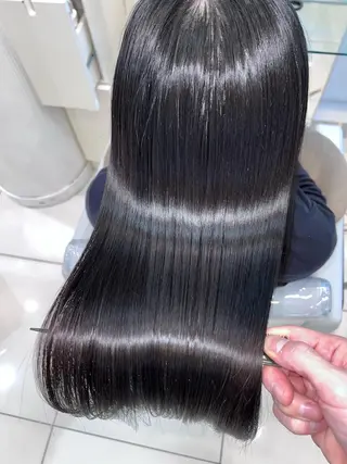 ロング 縮毛矯正/髪質改善/ ブリーチ/東陽町✨のヘアスタイル