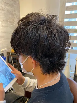 パーマ メンズ Un  Seul所属・福嶋 愛のヘアスタイル